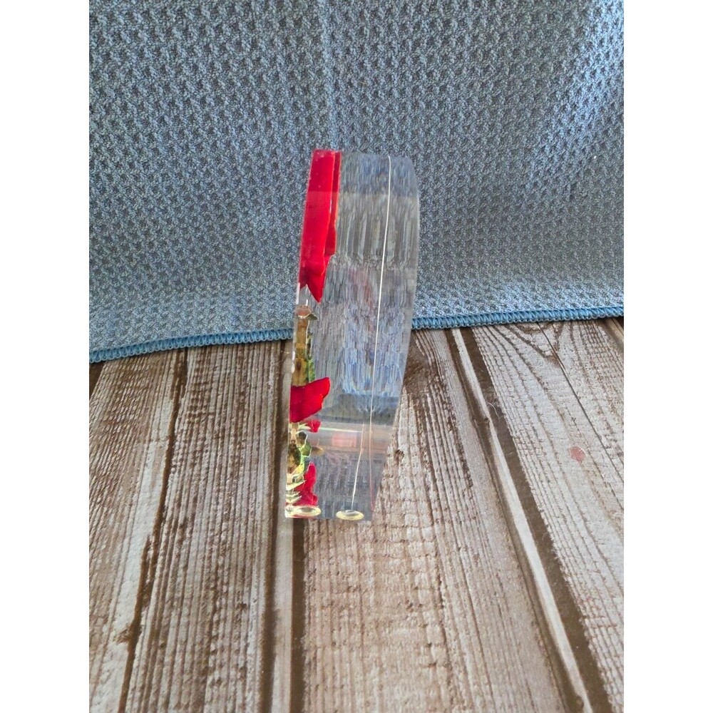 Vintage Clear Heart With Rose And Sentimental Saying For Significant Other - Picture 4 of 5